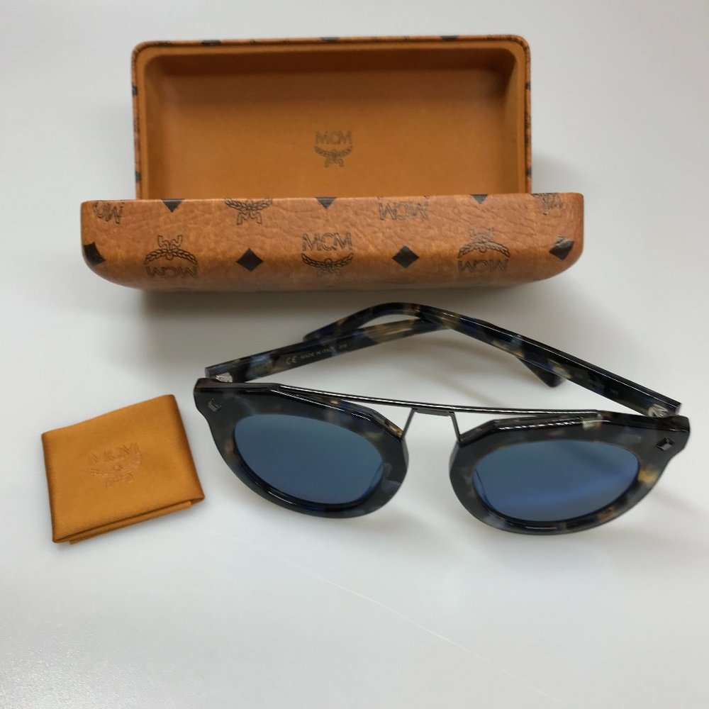 Brand New Authentic MCM 636S Unisex Sunglasses in Blue Havana